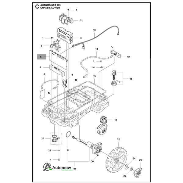 Плата управления Husqvarna Automower 305, 310 Mark II, 315 Mark II 5929099-01 фото