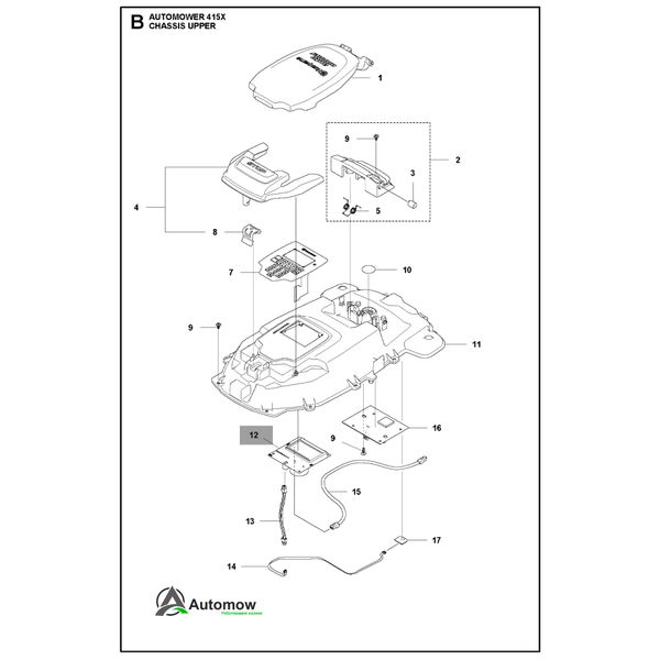 Плата дисплея HMI Husqvarna Automower 405X, 415X (5989028-01) 5989028-01 фото